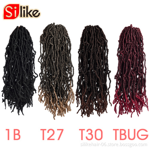Dreadlocks Hair Extensions Curly Crochet hair18inch 21 Stands/Pack  Nu Locs  Bobbi Boss  Faux Locs Synthetic Crochet Braid hair